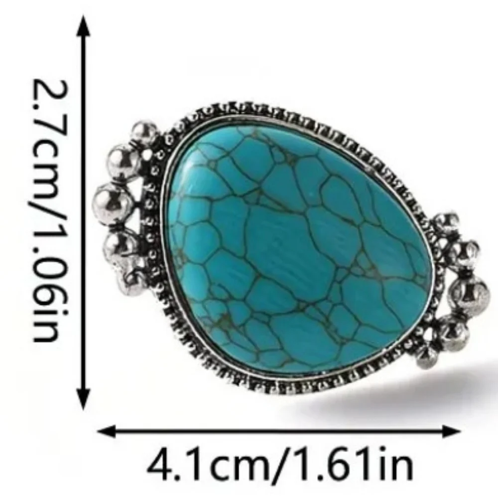 Turquoise Silver Statement Ring